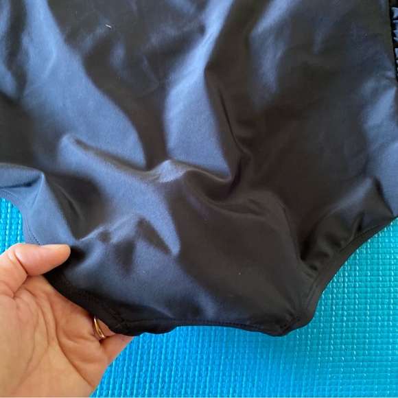 NEW Terra & Sky Women's Black Solid Highwaist Swimsuit Bottom Plus SZ 5X 32W-34W - Picture 8 of 16